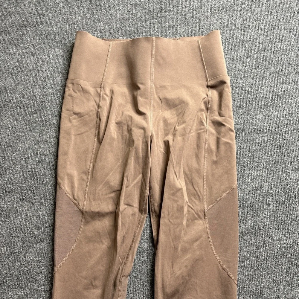 Sweaty Betty Aerial Power Leggings Women's Size 12 High Waist 7/8‎ Length Brown